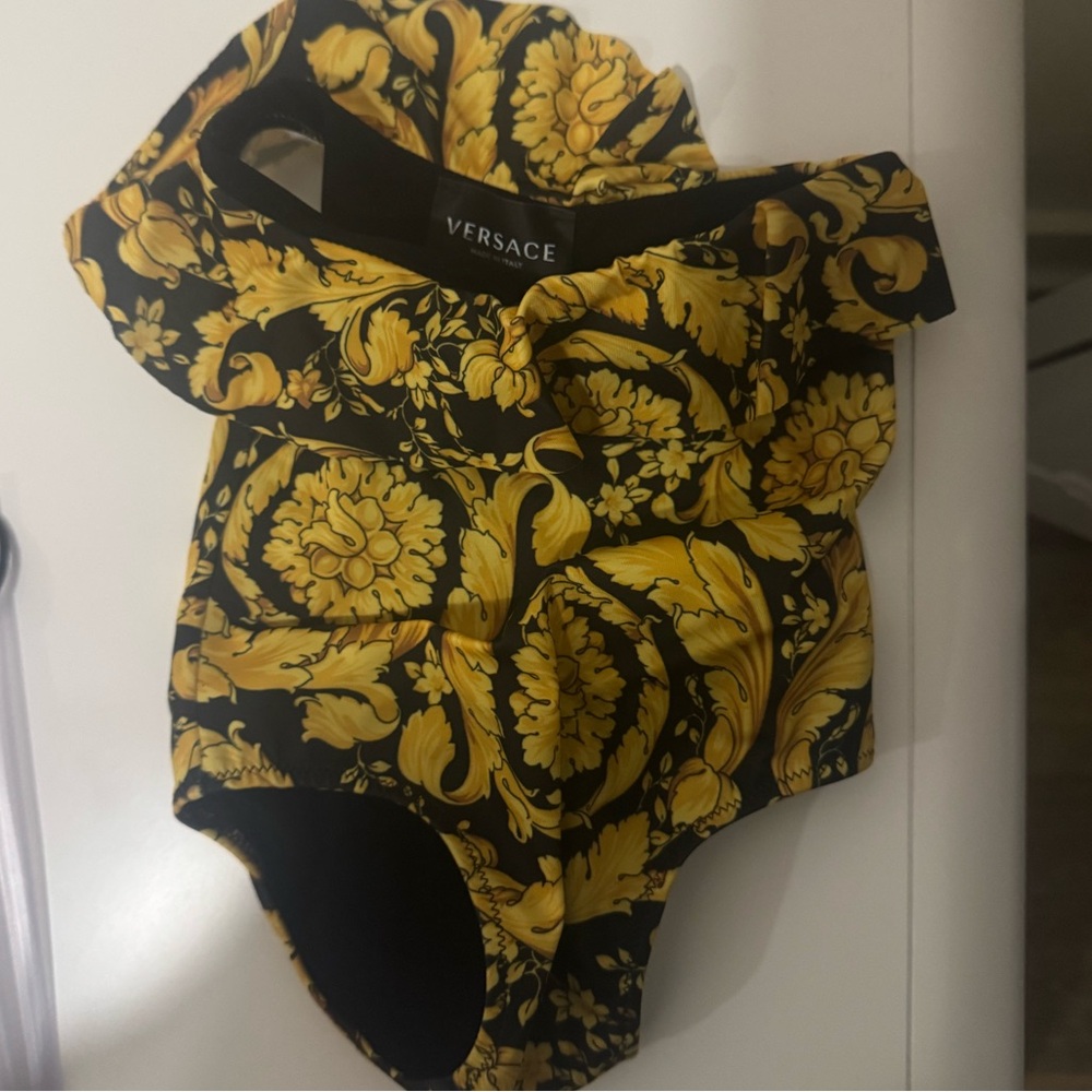 Versace Black and Yellow bathing suit